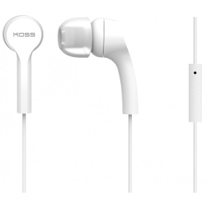 Навушники вкладиші дротові Koss KEB9iW Mic White