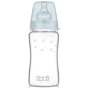 Пляшка для годування Lovi DIAMOND GLASS Botanic DIAMOND GLASS Botanic, 250 мл. (74/205)