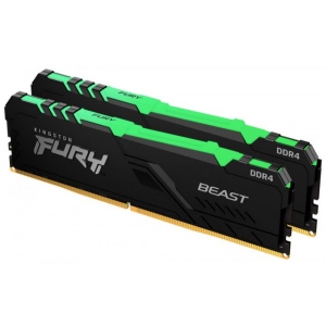 Память DDR Kingston DDR4 64Gb/3200 Fury Beast RGB (KF432C16BBAK2/64) в інтернет-магазині