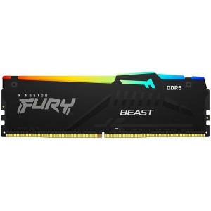 Память DDR Kingston DDR5 16GB/5200 Beast Black RGB (KF552C40BBA-16)