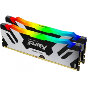 Память DDR Kingston Fury Renegade Silver RGB DDR5- 6400 64GB (2x32GB) CL32-39-39 1.4V XMP (KF564C32RSAK2-64)