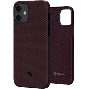 Чохол для смартфону Pitaka MagEZ Case Plain Black/Red for iPhone 12 mini (KI1204)