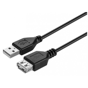 Кабель USB type A - USB type A Kit USB 2.0 AM/AF Black 1.8m (KITS-W-005) офіційний сайт