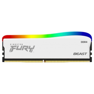 Память DDR Kingston DDR4 8GB 3600 MHz Fury Beast White RGB (KF436C17BWA/8) в Україні