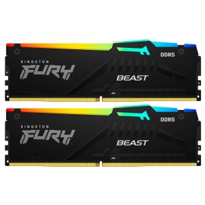 Память DDR Kingston Fury Beast RGB DDR5 2х32GB/4800 (KF548C38BBAK2-64)