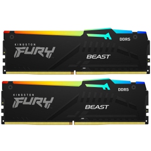 Память DDR Kingston DDR5 16GB/6000 Fury Beast RGB (KF560C40BBAK2-16)