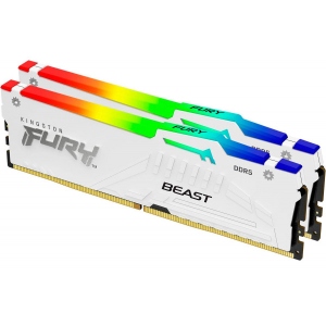 Память DDR Kingston Fury 32GB 2x16GB DDR5 5600MHz Beast RGB EXPO White (KF556C36BWEAK2-32)