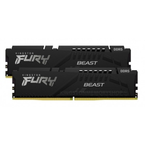 Память DDR Kingston DDR5 32GB 5600 MHz Fury Beast Black (KF556C36BBEK2-32)