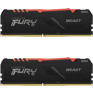 Память DDR Kingston DDR4 2x8GB/3200 Fury Beast RGB (KF432C16BBAK2/16)