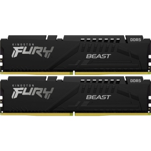 Память DDR Kingston DDR5 2x16GB/5200 Fury Beast Black (KF552C40BBK2-32)