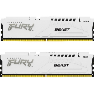 Память DDR Kingston Fury Beast White DDR5-6000 64GB (2x32GB) AMD EXPO CL36-38-38 1.25V (KF560C36BWEK2-64)