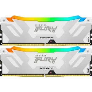 Память DDR Kingston Fury Renegade White RGB DDR5-6400 64GB (2x32GB) CL32-39-39 1.4V XMP (KF564C32RWAK2-64)