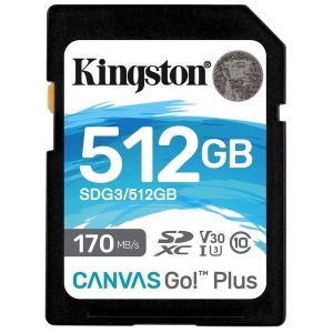 Карта пам'яті Kingston SDXC 512GB Go+ U3 V30 (SDG3/512GB)