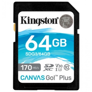 Карта пам'яті Kingston SDXC 64 GB Canvas Go+ U3 V30 (SDG3/64GB)