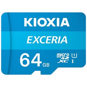 Карта пам'яті Kioxia MicroSDXC 64GB UHS-I Class 10 Exceria R100MB/s (LMEX1L064GG2) + SD-адаптер