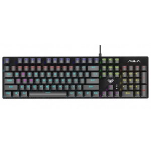 Клавіатура дротова ігрова Aula S2022 Black Keycap KRGD Blue (6948391240527)