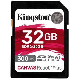 Карта пам'яті Kingston 32GB Canvas React Plus SDHC UHS-II 3 00R/260W U3 V90 (SDR2/32GB)