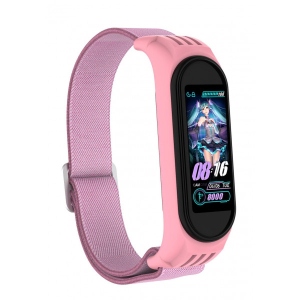 Ремінець для фітнес-браслету XOKO Nylon for Xiaomi Mi Smart Band 4/5/6 Pink (XK-NLN6-PNK)