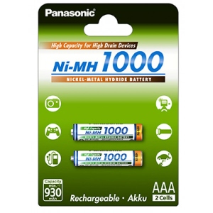 Акумулятор тип AAA Panasonic High Capacity AAA 1000 mAh 2BP NI-MH (BK-4HGAE/2BE)