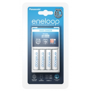 Зарядний пристрій для акумуляторів AA/AAA Panasonic Basic Charger+ Eneloop 4AAA 1900 mAh NI-MH (K-KJ51MCC40E)