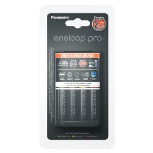 З/пристрій для акумуляторів AA/AAA Panasonic Smart-Quick Charger + Eneloop Pro 4AA 2500 mAh NI-MH (K-KJ55HCD40E)