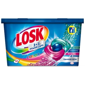 Капсули для прання Losk Тріо-капсули Колор 12 шт