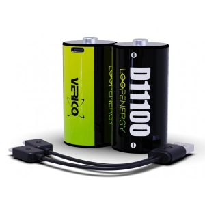 Батарейка тип D (LR-20) Verico Loop Energy D/R20 USB Type-С 7400mAh 11100mWh-1.5V Li-ion 2 шт. (1BTOV-A5N0A2-NN)