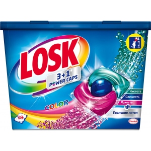 Капсули для прання Losk Тріо-капсули Колор 18 шт