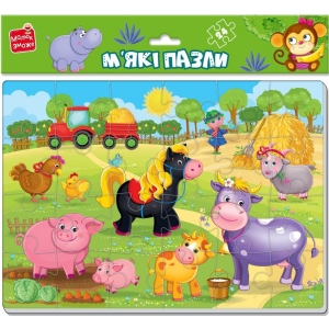 Пазли м'які (до 2 років) Vladi Toys "Ферма" (укр) (VT1102-18)
