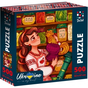Пазли картонні (8 +) De.tail «Ukrainian girl with the cock» (DT500-06)