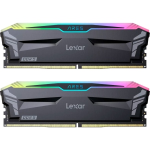 Память DDR Lexar Ares RGB Black DDR5 7200MHz 32GB Kit 2x16GB (LD5U16G72C34LA-RGD)