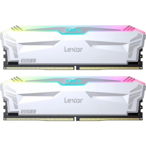 Память DDR Lexar Ares RGB White DDR5 6400MHz 32GB Kit 2x16GB (LD5EU016G-R6400GDWA)