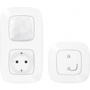 Стартовий набір для управління приладами Legrand Valena Allure with Netatmo Шлюз WiFi + smart-розетка + выключатель ''Дома/Не дома''. Белый (752596)