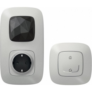 Стартовий набір для управління приладами Legrand Valena Allure with Netatmo Шлюз WiFi + smart-розетка + выключатель ''Дома/Не дома''. Алюминий (752796)