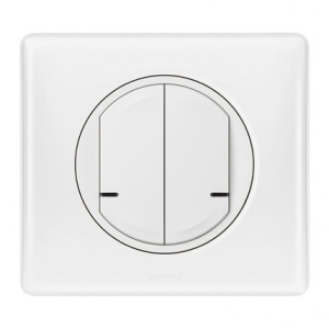 Бездротовий вимикач Legrand Celiane with Netatmo 2-клавішний Білий (067724)