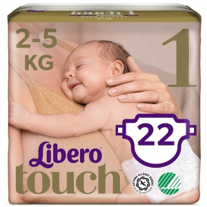 Одноразові підгузки Libero Touch 1 (2-5 кг), 22 шт. (7977) в Києві
