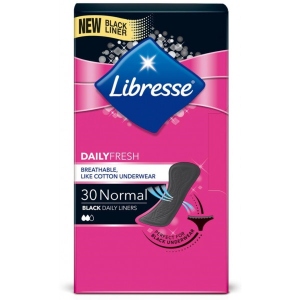 Прокладки щоденні Libresse Daily Fresh Normal Black 30 шт. (7322540919516)