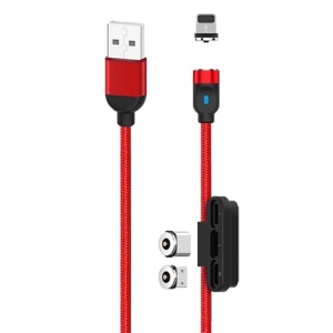 Кабель синхронізації даних XO  NB128 3 в 1 (Lightning, Micro USB, Type-C) Red (XO-NB128-RD)