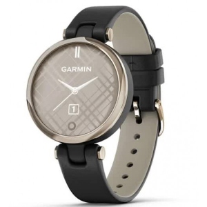 Смарт-годинник Garmin Lily CreamGold Black Leather (010-02384-B1)