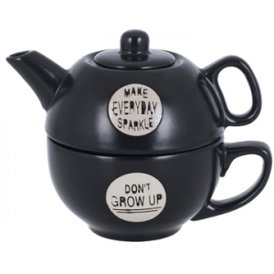 Набір чайник заварювальний + чашки Limited Edition GOOD MORNING Black (117100019-D)