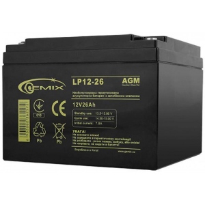 Акумулятор для ДБЖ Gemix 12V 26AH (LP12-26)