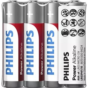 Батарейка тип AAA Philips Power Alkaline AAA 4 шт. (LR03P4F/10)