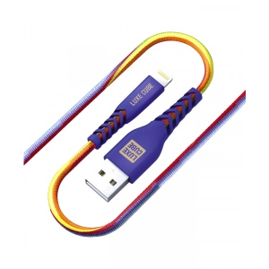 Кабель синхронізації даних Luxe Cube Kevlar USB-Lightning 1.2m Rainbow (8886668686341)