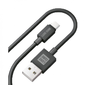 асортимент Кабель синхронізації даних Luxe Cube USB-USB Type C, 3А, 1м, чорний (8886668686112)