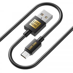 Кабель синхронізації даних Luxe Cube USB-microUSB 3А 2m Black (8886888698483) в Україні