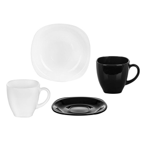 Сервіз чайний Luminarc Carine Black & White 6х220 мл (D2371)