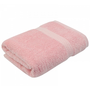 Рушник банний Home Line махровий бордюр рожевий 70х140 (124809)