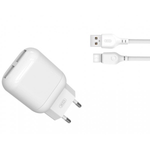 Мережевий зарядний пристрій XO 2.4A/2USB + Type-C White (L78-TC-WH) порівняти ціни