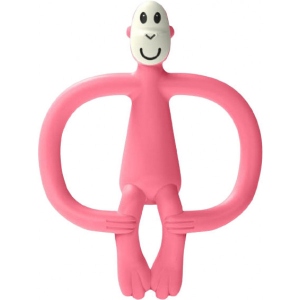 Прорізувач Matchstick Monkey Обезьянка, светло-розовый 11 см (MM-ONT-018)