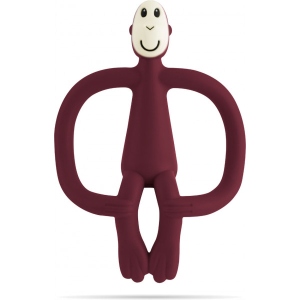 Прорізувач Matchstick Monkey Обезьянка, бордовый 10.5 см (MM-T-012)